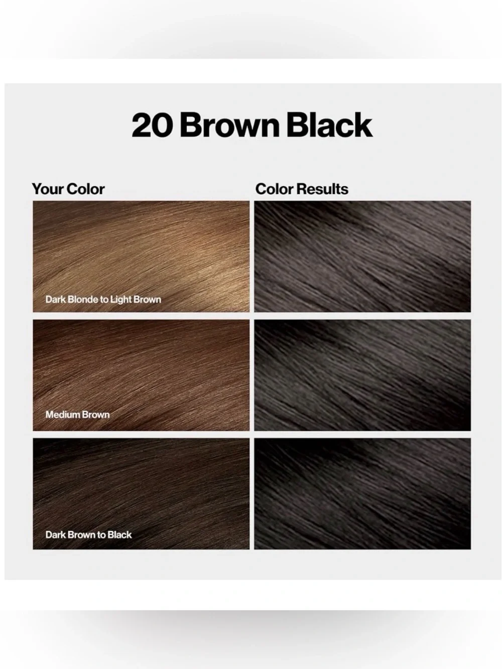 Revlon ColorSilk Bond Repair Hair Color – 20 Brown Black 🖤